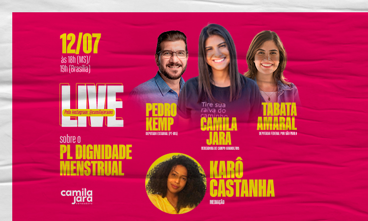 Live sobre pobreza menstrual e dignidade íntima
